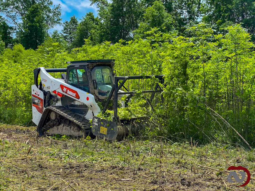 Bobcat forestry mulcher for land clearing projects
